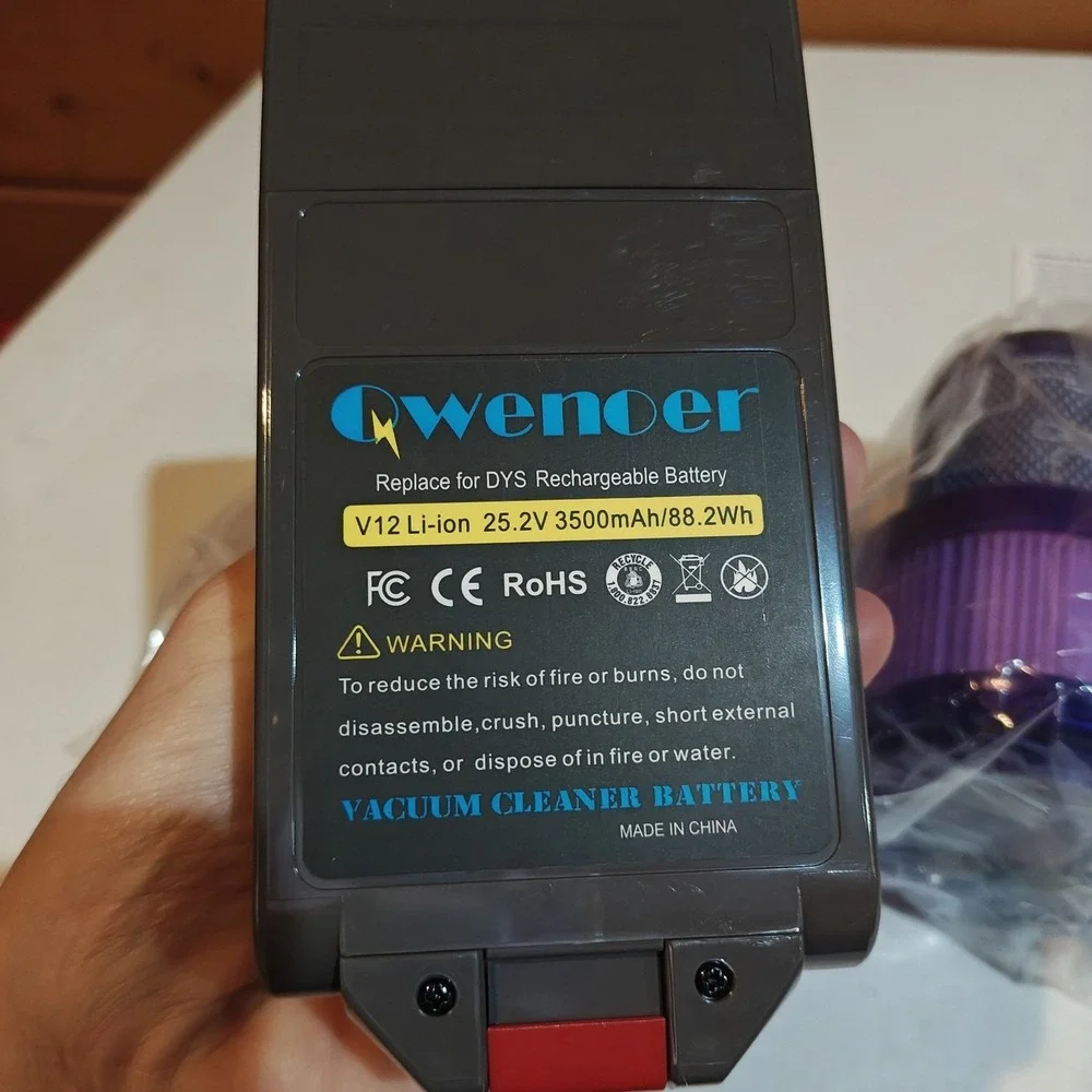 Qwenoer 3500mAh 25.2V Replacement for DYS‎ V12 Battery Vacuum Cleaner G3
